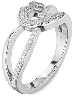 Diamond Platinum Heart Infinity Ring
