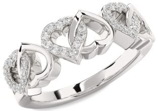 Diamond Platinum Heart Ring
