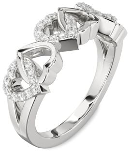 Diamond Platinum Heart Ring