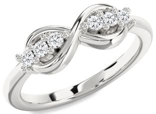 Diamond Platinum Infinity Round Ring