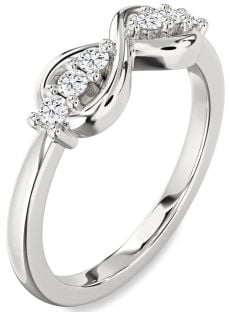 Diamond Platinum Infinity Round Ring