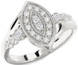 Diamond Platinum Evil Eye Ring