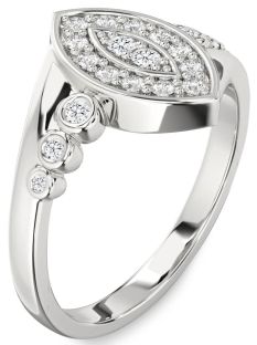 Diamond Platinum Evil Eye Ring