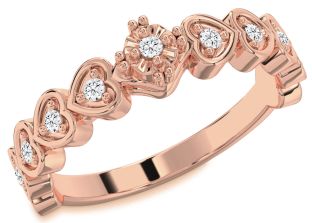 Diamond Rose Gold Heart Promise Ring