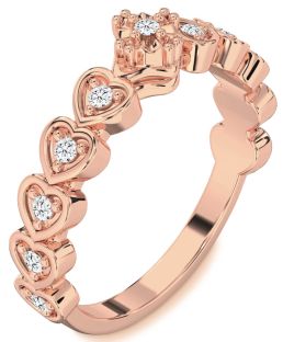 Diamond Rose Gold Heart Promise Ring