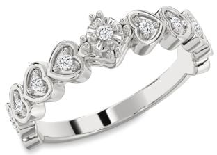 Diamond Platinum Heart Promise Ring