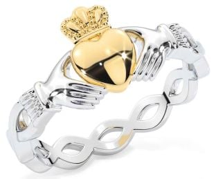 Gold Silver Claddagh Ring