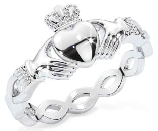 White Gold Claddagh Ring