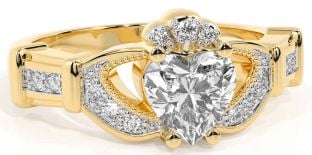 Diamant Goud Claddagh Ring