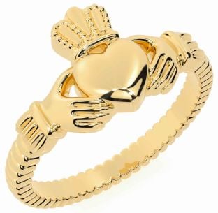 Gold Silver Claddagh Ring