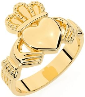 Gold Silver Claddagh Ring Mens Ladies Unisex