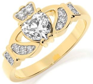 Diamant Goud Claddagh Ring