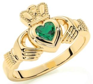 Smaragd Gold Claddagh Ring