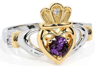 Alexandriet Goud Zilver Claddagh Ring