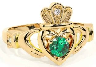 Smaragd Goud Claddagh Ring