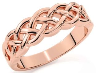 Rose Gold Silver Celtic Ring