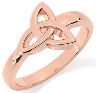 Rose Gold Silver Celtic Trinity Knot Ring