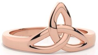 Rose Gold Silver Celtic Trinity Knot Ring