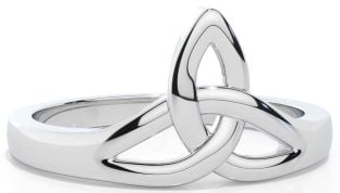 White Gold Celtic Trinity Knot Ring