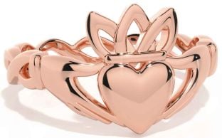 Rose Gold Celtic Claddagh Ring