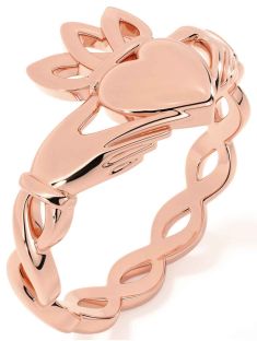 Rose Gold Celtic Claddagh Ring