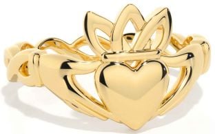 Gold Celtic Claddagh Ring