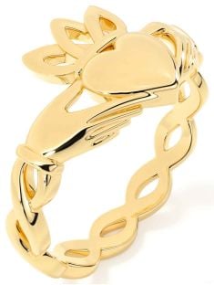 Gold Celtic Claddagh Ring