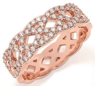 Diamond Rose Gold Infinity Ring