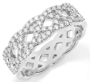 Diamond Silver Infinity Ring