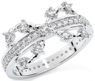 Diamond White Gold Infinity Claddagh Ring