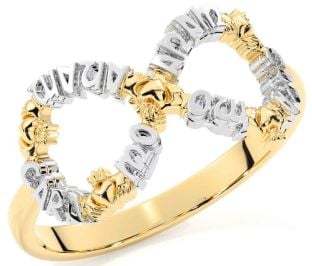 "My Soul Mate" Gold Silver Irish Infinity Claddagh Ring