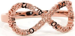 Rose Gold Silver Infinity Irish "My Soul Mate" Ring