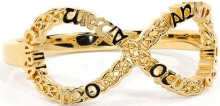 Gold Silver Infinity Irish "My Soul Mate" Ring