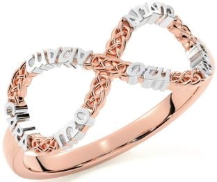 White Rose Gold Infinity Irish "My Soul Mate" Ring