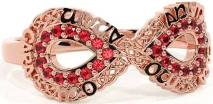 Ruby Rose Gold Infinity Irish "My Soul Mate" Ring