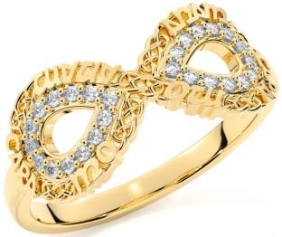 Diamond Gold Infinity Irish "My Soul Mate" Ring