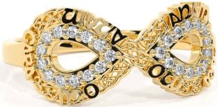 Diamond Gold Infinity Irish "My Soul Mate" Ring