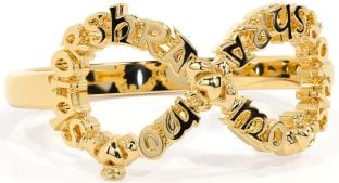Gold Infinity Claddagh Irish "My eternal love" Ring