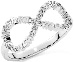 Silver Celtic Infinity Irish "My eternal love" Ring