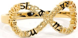Gold Celtic Infinity Irish "My eternal love" Ring