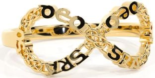 Gold Silver Celtic Infinity Irish "Love Forever" Ring
