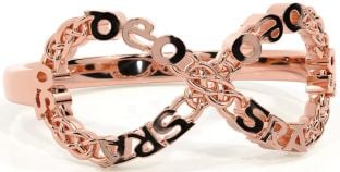 Rose Gold Celtic Infinity Irish "Love Forever" Ring