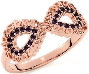 Alexandrite Rose Gold Celtic Infinity Irish "My eternal love" Ring