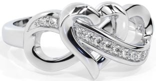 Diamond White Gold Infinity Heart Ring