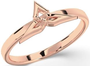 Rose Gold Silver Celtic Trinity Knot Ring