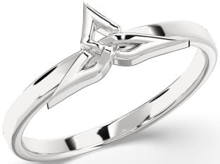 White Gold Celtic Trinity Knot Ring