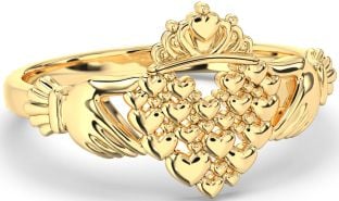 Gold Claddagh Heart Ring