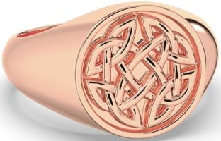 Rose Gold Celtic Ring Mens Ladies Unisex