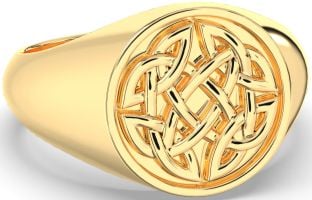 Gold Celtic Ring Mens Ladies Unisex