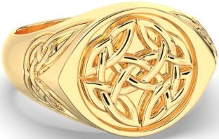 Gold Silver Celtic Ring Mens Ladies Unisex